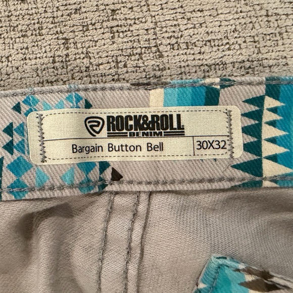 Women’s Rock & Roll Denim Bargain Button Bell Jeans - Picture 3 of 5